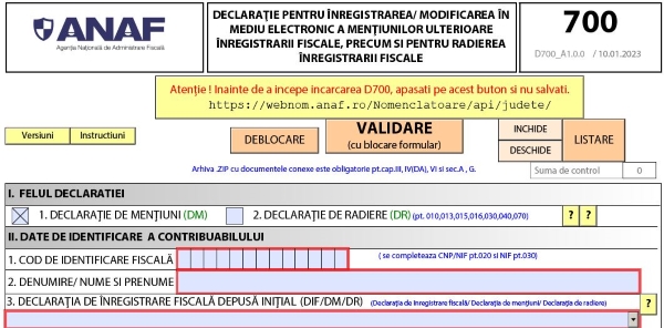 Declaratia 700: Fiscul A Actualizat Versiunea Electronica A D700(PDF ...